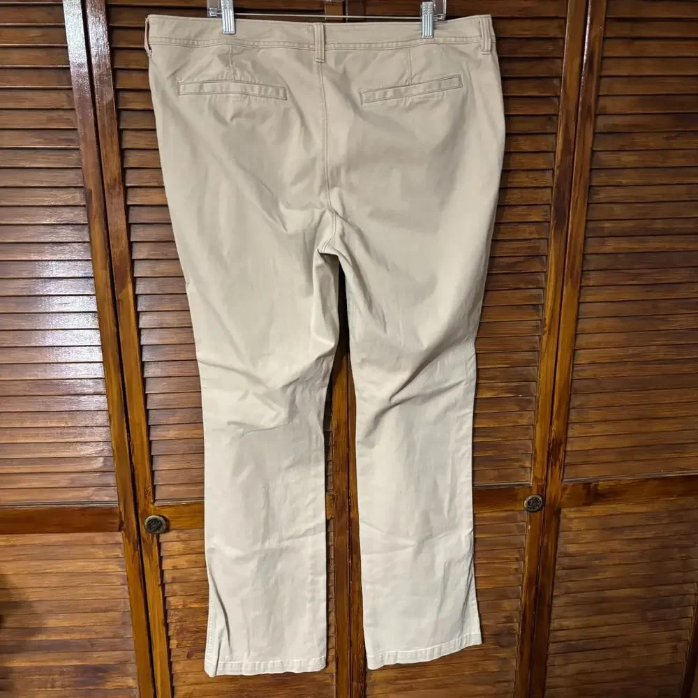 Old Navy The Diva Women's Pants - Straight Flat Leg, Khaki - Size 18 Tall - Picture 2 of 4
